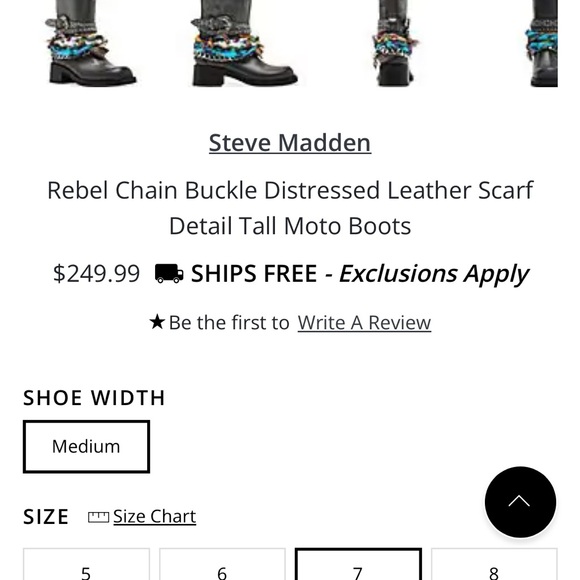 Steve Madden rebel boots - grey , worn once . Size 11 - Picture 2 of 2